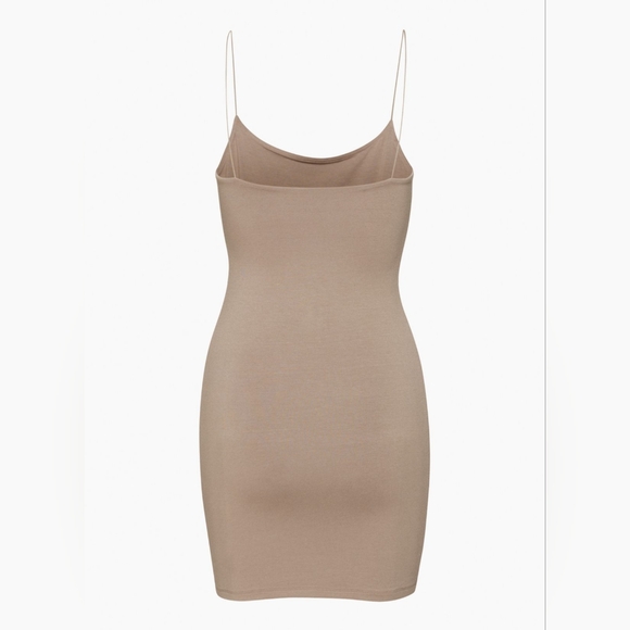 🌞ARITZIA Wilfred Free Tiny Dress Mini Bodycon Stretch Jersey Yellow Size S - Picture 7 of 12